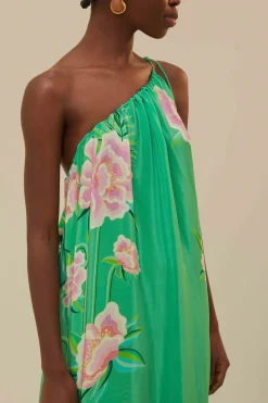 FARM Rio  Robes Longues<Robe longue vibrante à fleurs verte