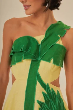 FARM Rio  Robes Midi<Robe midi à découpes de palmiers