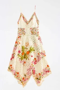 FARM Rio Robes Midi<Robe midi à foulards forestiers délicats | Asymétrique