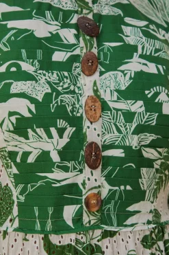 FARM Rio Robes Midi<Robe midi à manches courtes Forest Soul