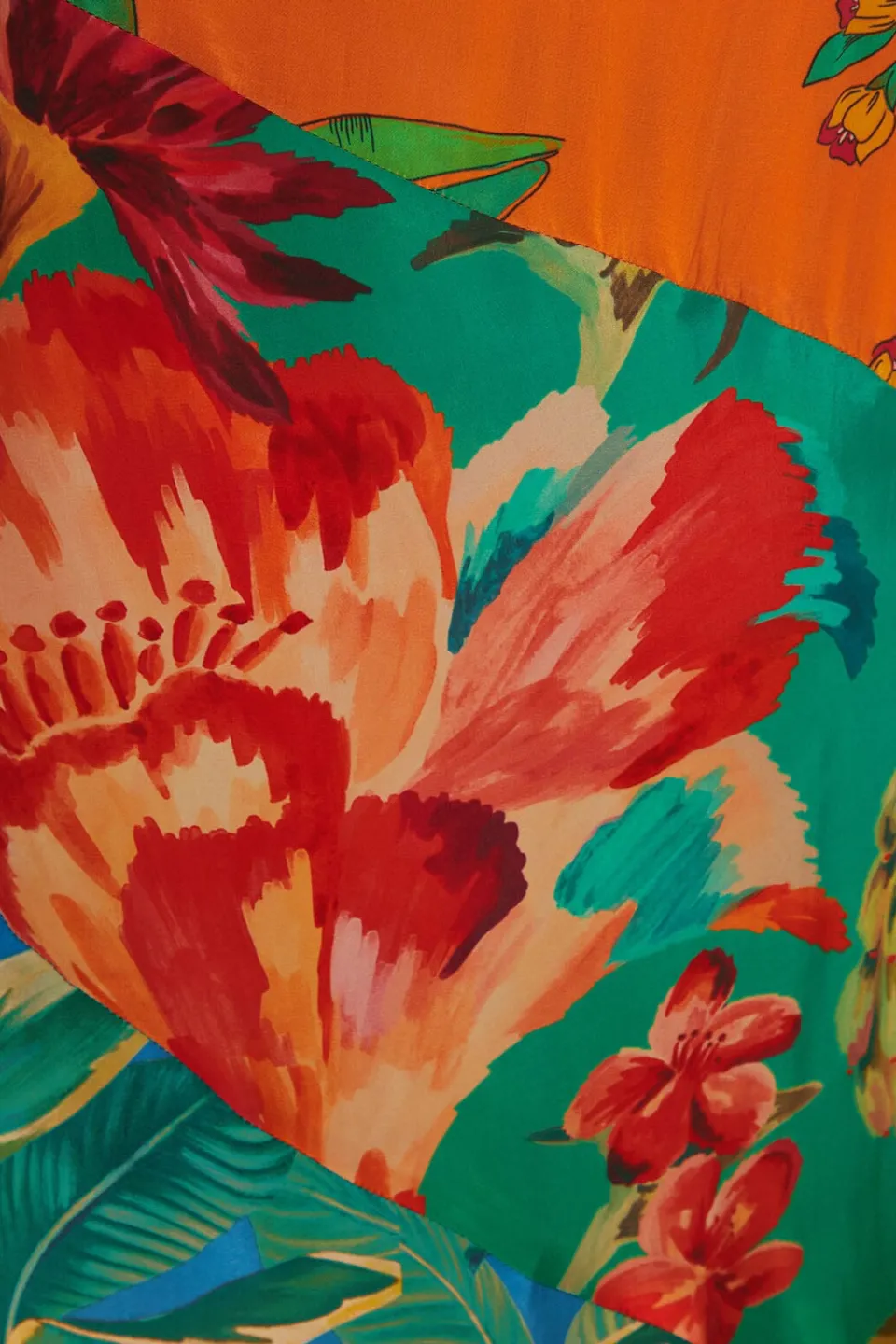 FARM Rio Robes Midi<Robe midi à une bretelle et volants fleuris mélangés
