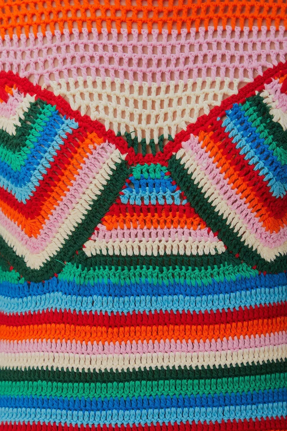 FARM Rio Robes Midi<Robe midi au crochet à rayures colorées