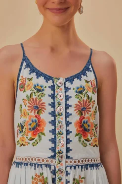 FARM Rio  Robes Midi<Robe midi blanc cassé Delicate Garden