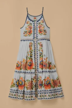 FARM Rio  Robes Midi<Robe midi blanc cassé Delicate Garden