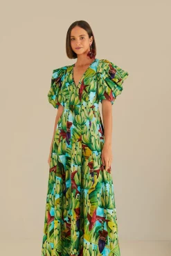 FARM Rio  Robes Midi<Robe midi bleue Banana Pingo