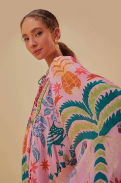 FARM Rio  Robes Midi<Robe midi écharpe Pink Fruits Queen