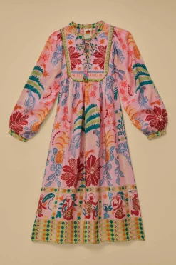 FARM Rio Robes Midi<Robe midi écharpe Pink Fruits Queen