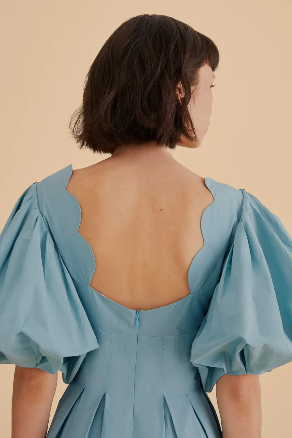 FARM Rio Robes Midi<Robe midi découpée gris bleu