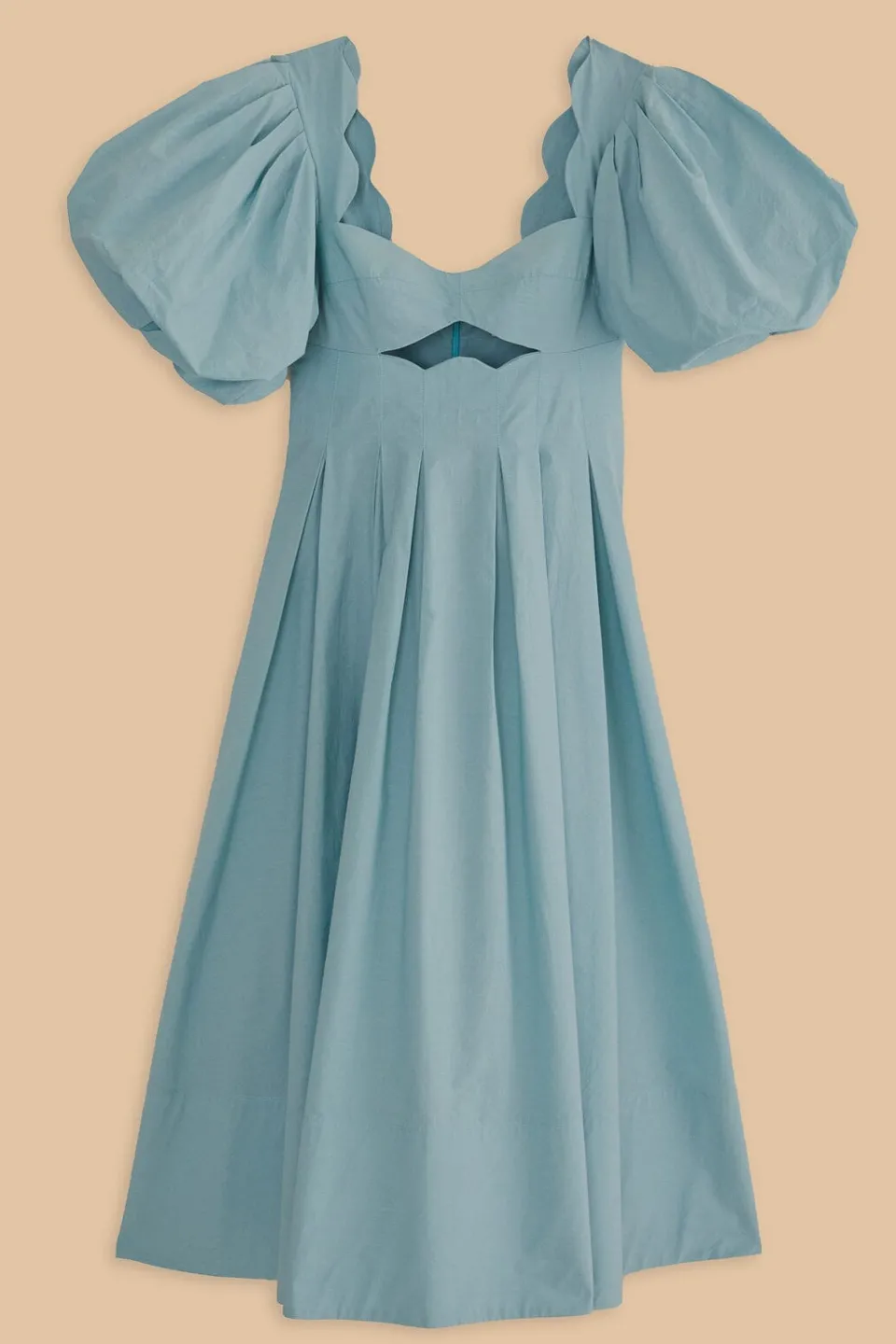 FARM Rio Robes Midi<Robe midi découpée gris bleu