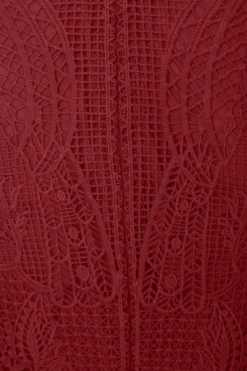 FARM Rio Robes Midi<Robe Midi Découpée Guipire Magenta Foncé
