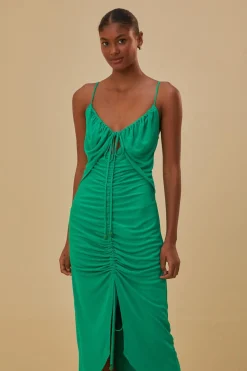 FARM Rio Robes Midi<Robe midi découpée verte sans manches