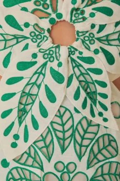 FARM Rio Robes Midi<Robe midi en lin de qualité supérieure Richelieu Euroflax™ à fleurs bl