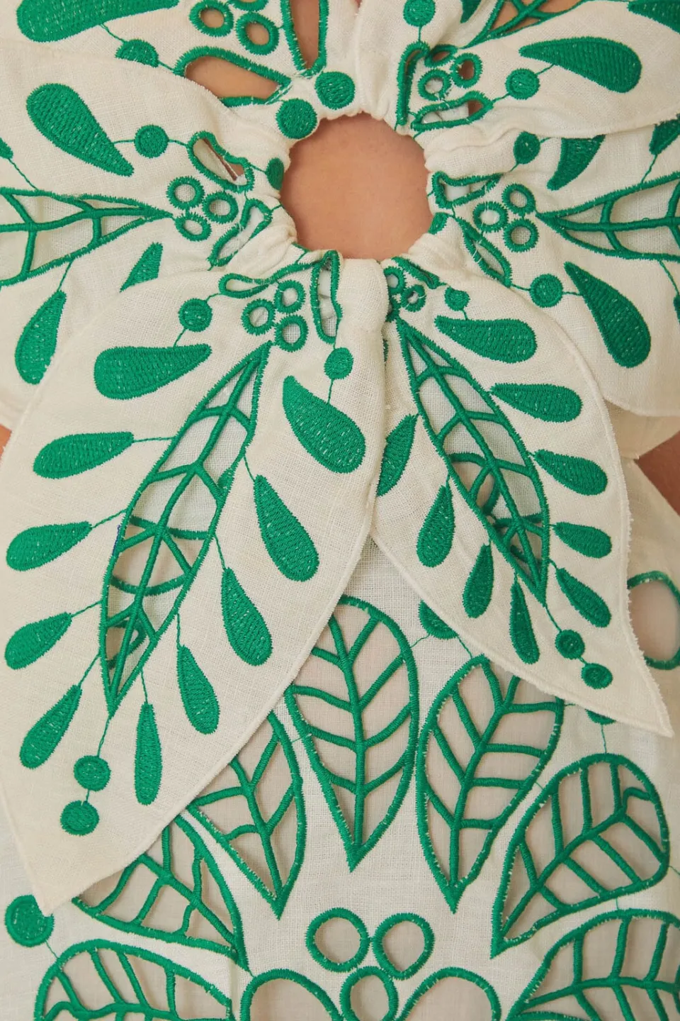 FARM Rio Robes Midi<Robe midi en lin de qualité supérieure Richelieu Euroflax™ à fleurs bl