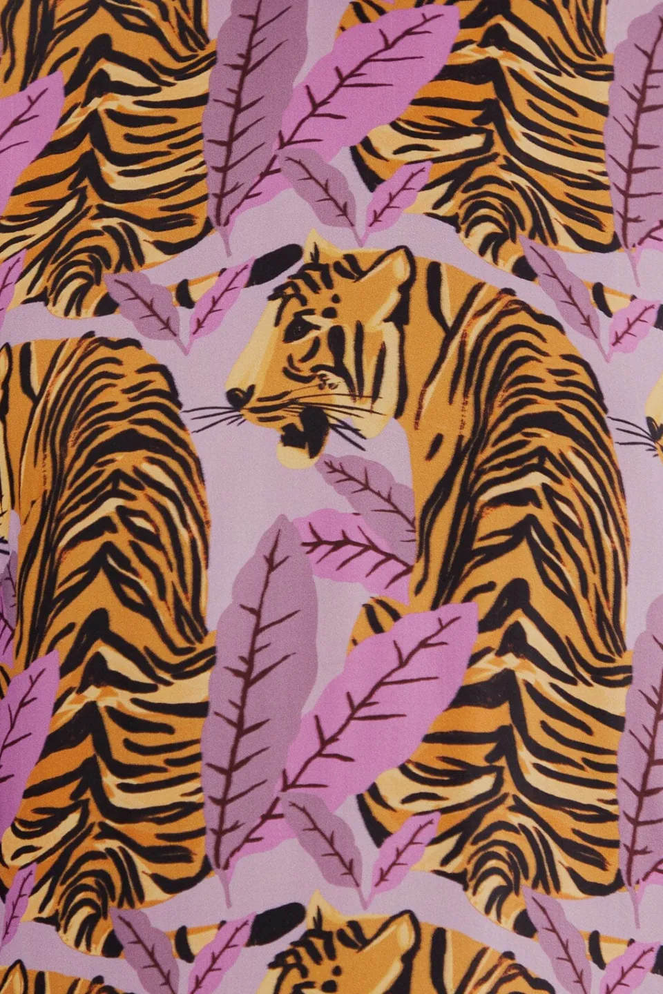 FARM Rio Robes Midi<Robe midi feuilles de tigre lavande