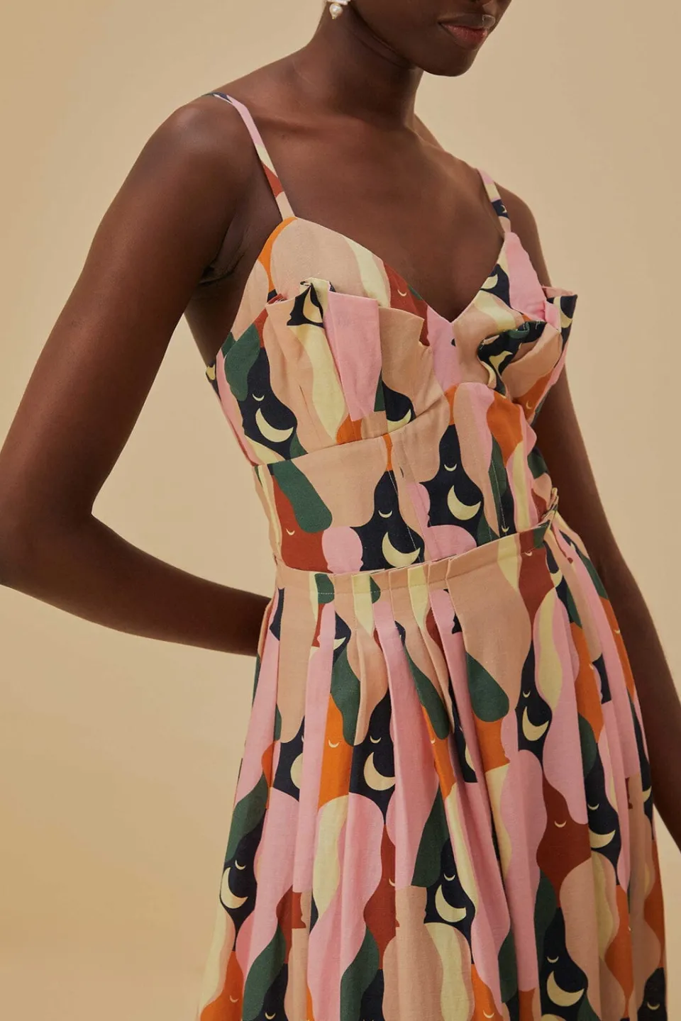 FARM Rio Robes Midi<Robe midi multicolore sans manches The Kiss