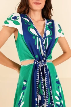 FARM Rio Robes Midi<Robe midi patchwork jardin doux