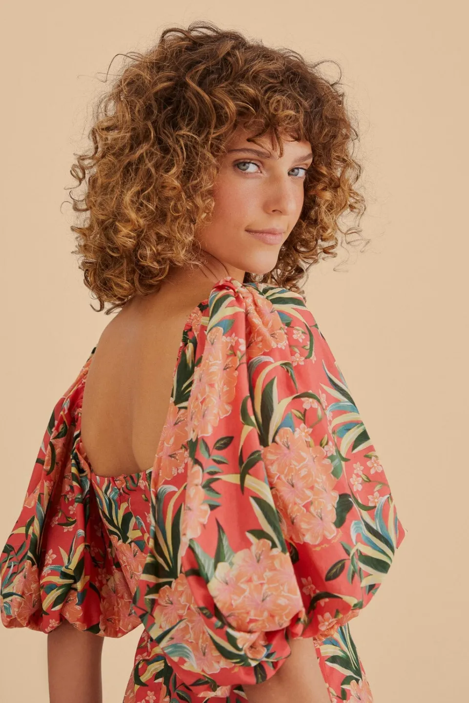 FARM Rio Robes Midi<Robe midi rouge à découpes Pineapple Bloom