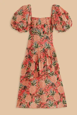 FARM Rio Robes Midi<Robe midi rouge à découpes Pineapple Bloom