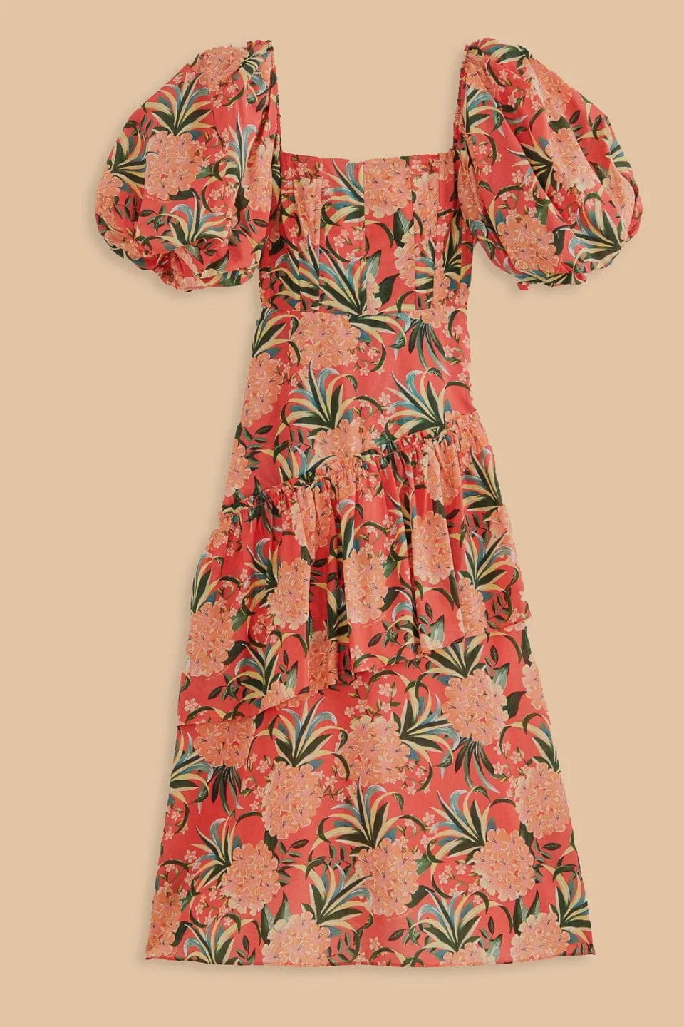 FARM Rio Robes Midi<Robe midi rouge à découpes Pineapple Bloom