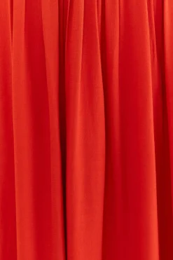 FARM Rio Robes Midi<Robe midi rouge sans manches avec nœud