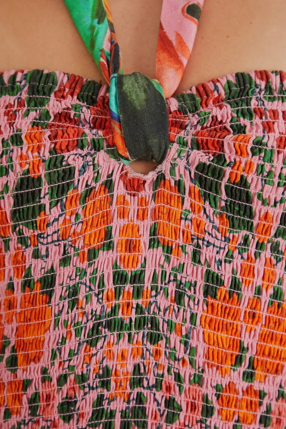FARM Rio Robes Midi<Robe midi sans manches avec foulard Ivy à cœurs mélangés