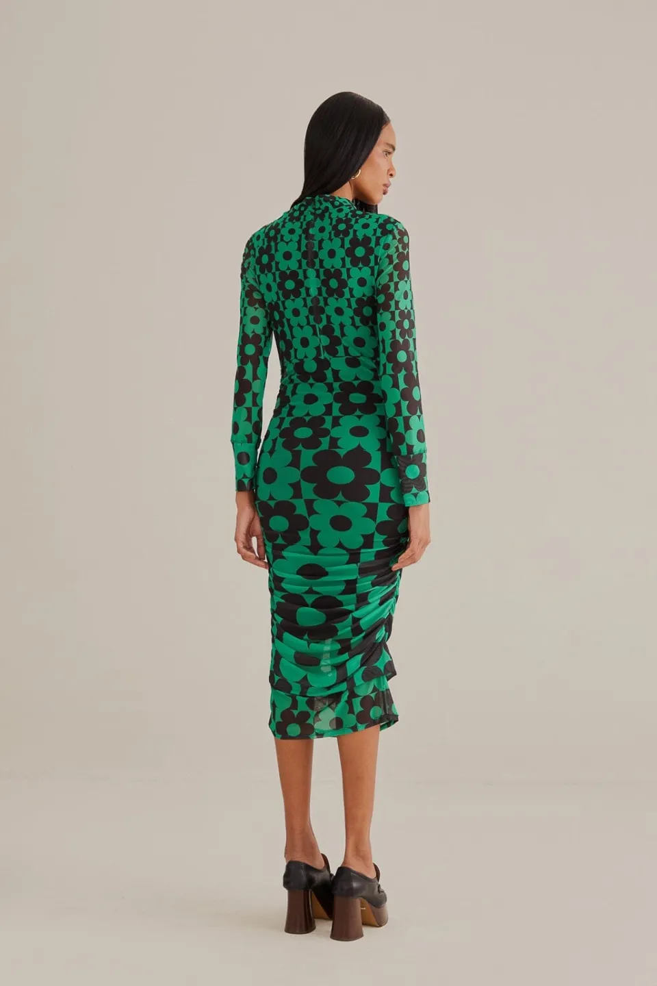 FARM Rio Robes Midi<Robe midi verte en tulle Lovedaisy