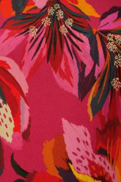 FARM Rio Robes Midi<Robe mi-longue en jersey à fleurs colorées
