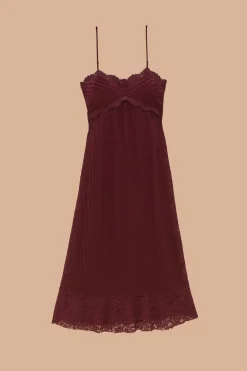 FARM Rio Robes Midi<Robe mi-longue sans manches en dentelle violette