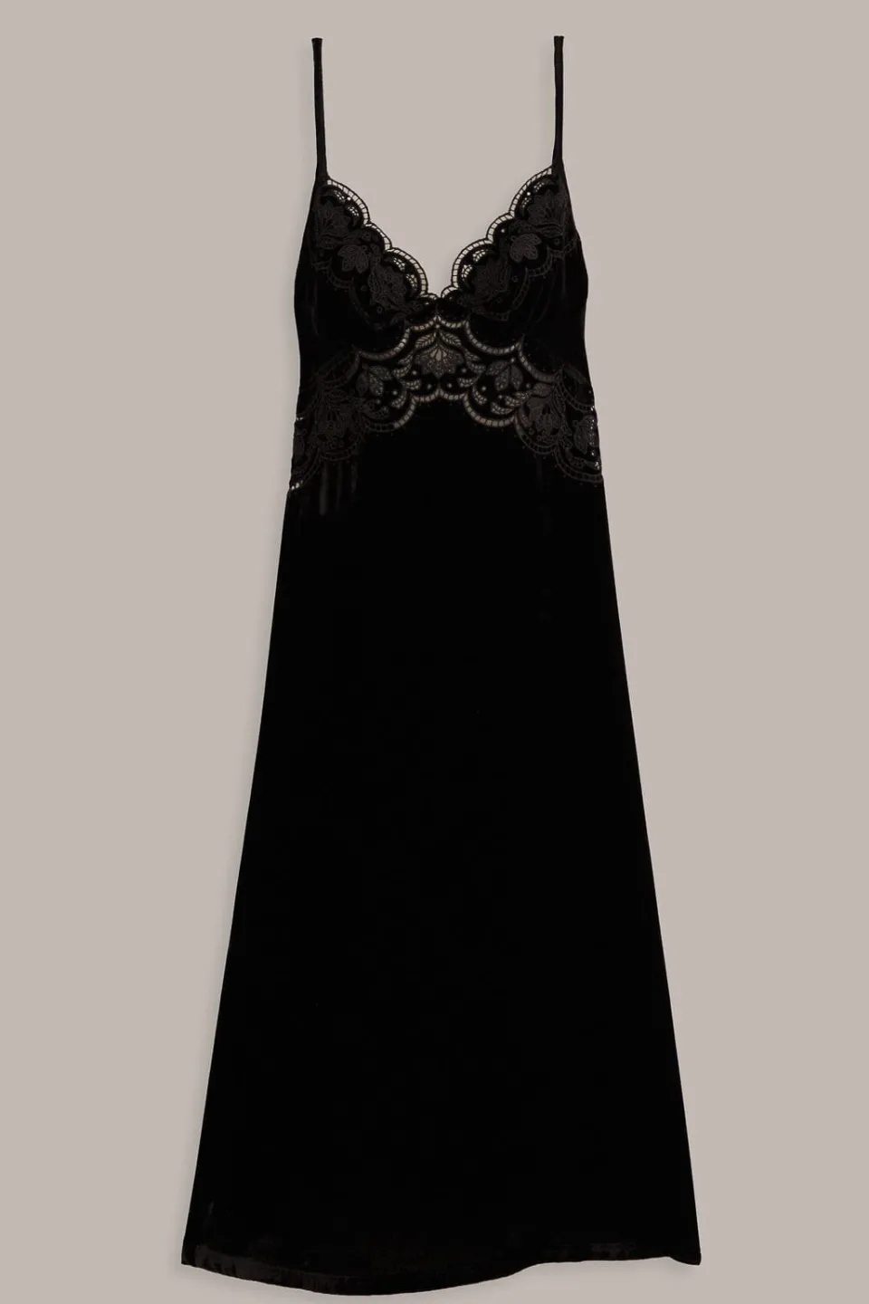 FARM Rio Robes Midi<Robe nuisette en velours Richelieu noire