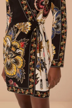 FARM Rio  Robes Courtes<Robe portefeuille courte en viscose LENZING™ ECOVERO™ à imprimé floral