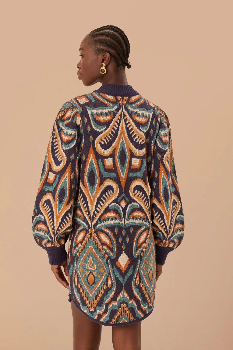 FARM Rio Pulls Et Sweat-shirts<Robe pull Ikat à motif ananas bleu
