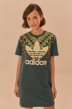 FARM Rio T-shirts<Robe t-shirt verte Adidas Farm Rio