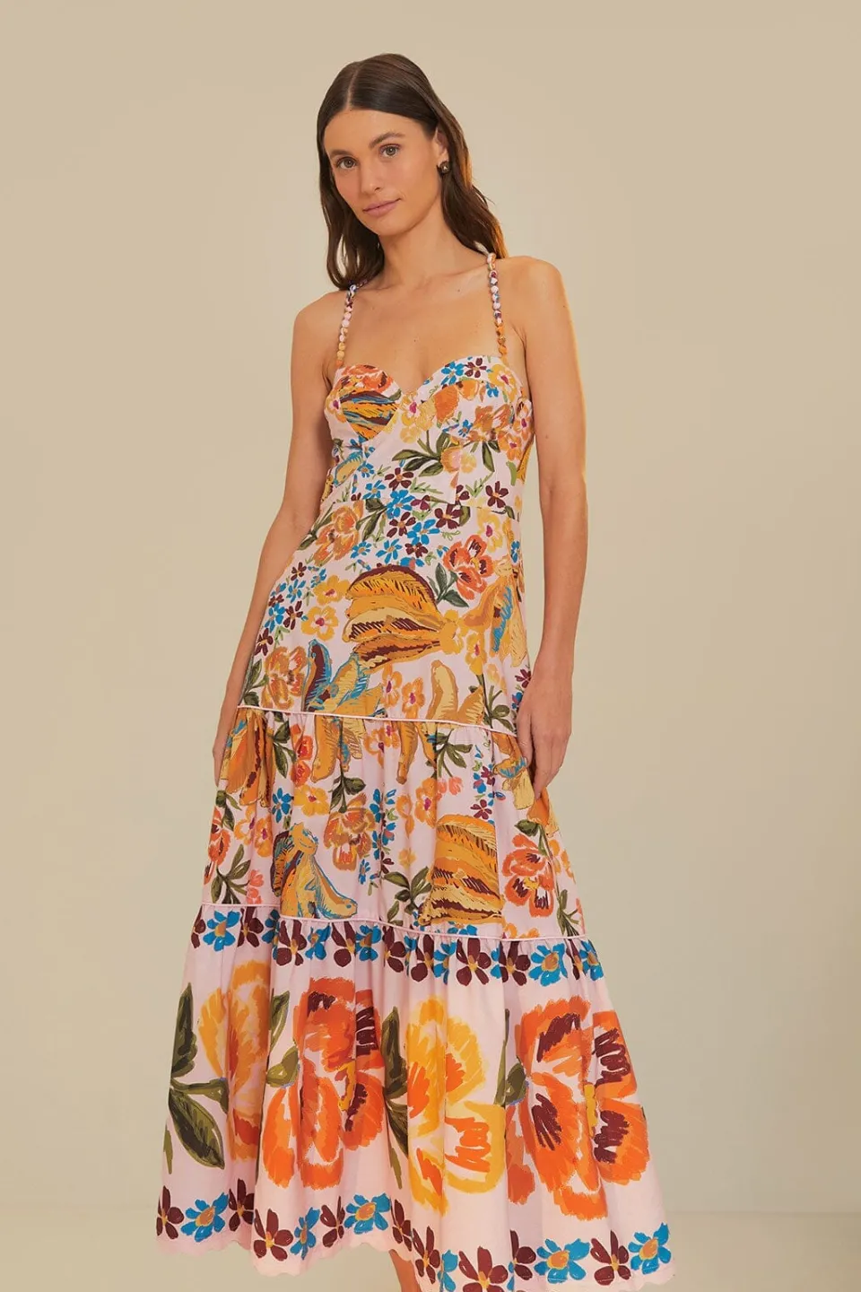 FARM Rio Robes Midi<Robemidi rose Spring Bananas