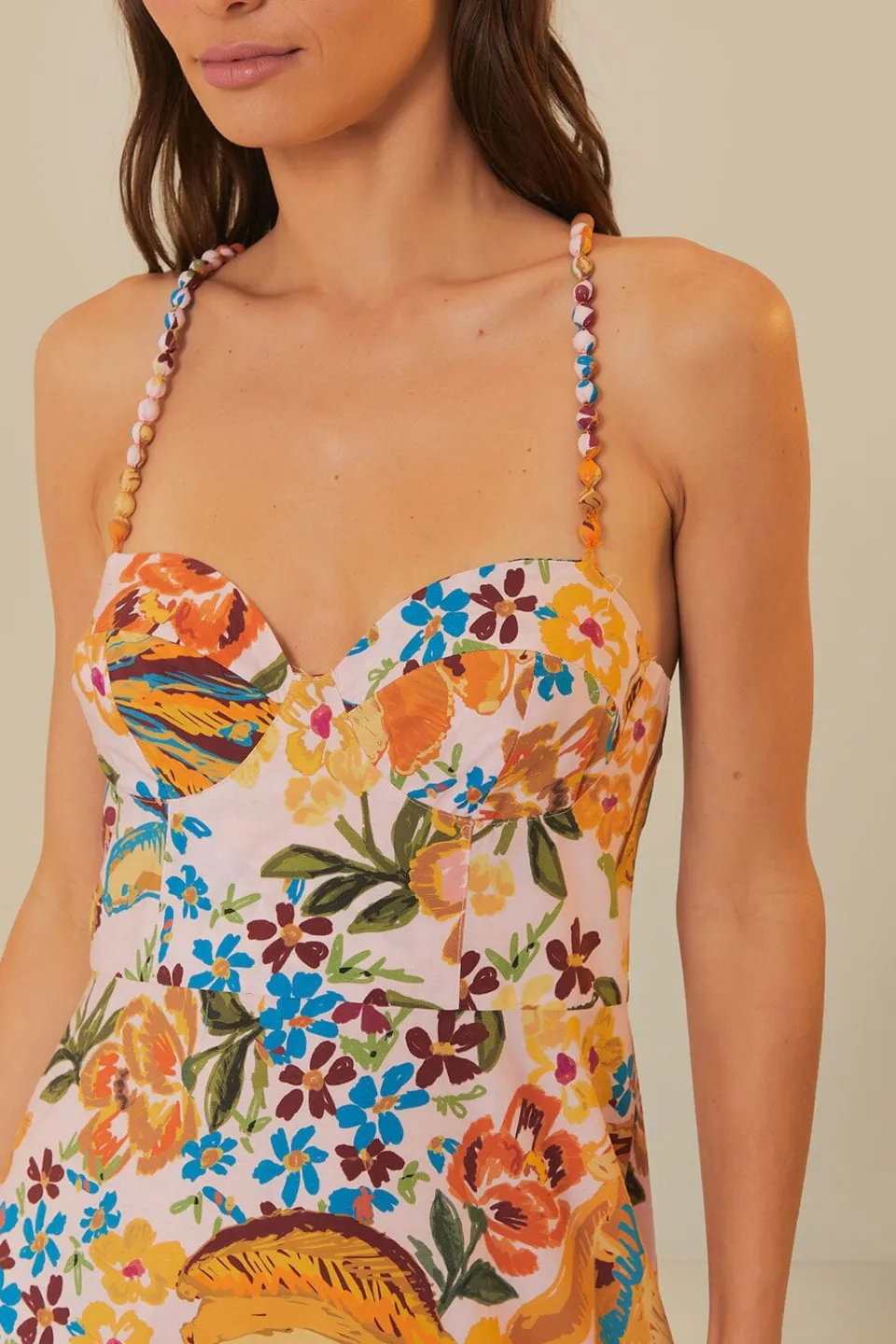 FARM Rio Robes Midi<Robemidi rose Spring Bananas