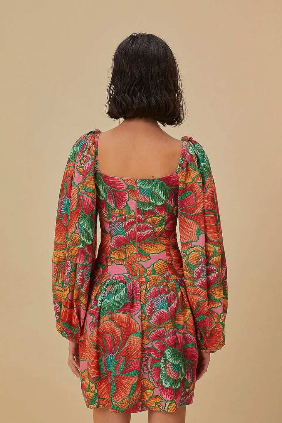FARM Rio Robes Courtes<Rose Spring - Mini-robe Lenzing™ Ecovero™ Euroflax™