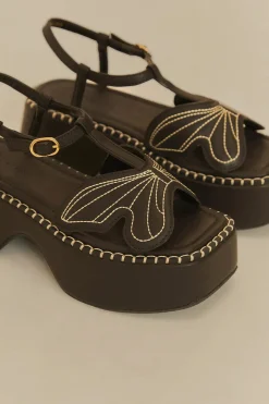 FARM Rio  Des Sandales<Sandale plate-forme papillon noire