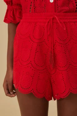 FARM Rio  Shorts<Short à œillets ananas rouge