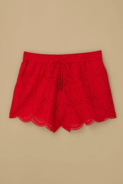 FARM Rio Shorts<Short à œillets ananas rouge
