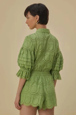 FARM Rio  Shorts<Short à œillets vert ananas