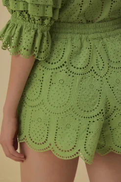 FARM Rio Shorts<Short à œillets vert ananas