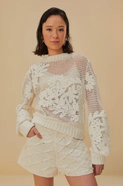FARM Rio Shorts<Short en crochet blanc
