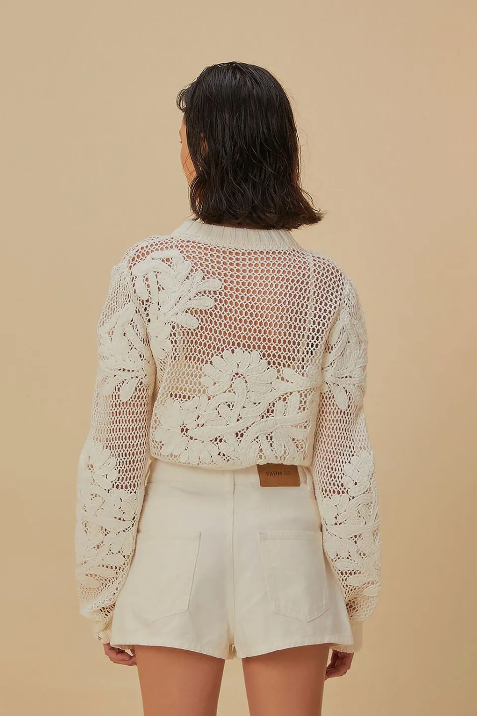 FARM Rio Shorts<Short en crochet blanc