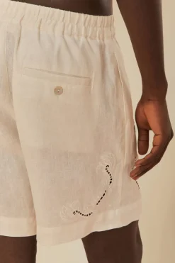 FARM Rio Shorts<Short en lin de qualité supérieure Euroflax™ brodé à destination tropi