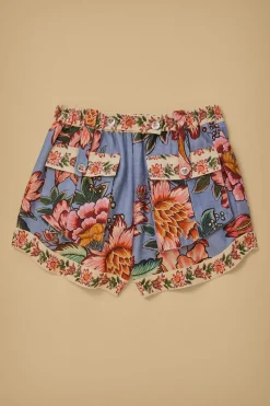 FARM Rio Shorts<Short en lin Euroflax™ bleu Wonderful Bouquet