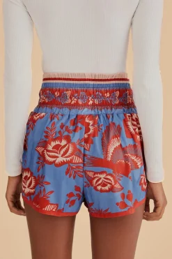 FARM Rio Shorts<Short en nylon bleu Lace Garden