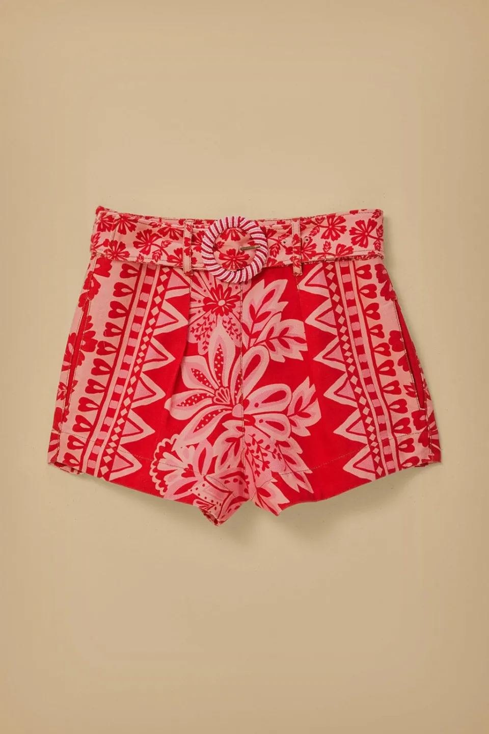 FARM Rio Shorts<Short Rouge Tapisserie Flora
