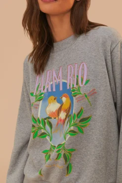 FARM Rio Pulls Et Sweat-shirts<Sweat-shirt gris Farm Rio