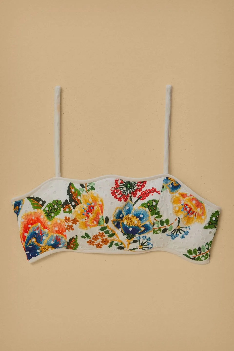 FARM Rio Hauts Courts<Top court sans manches blanc Delicate Garden