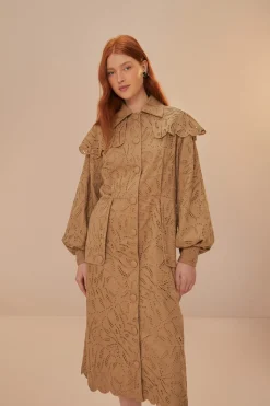 FARM Rio Manteaux<Trench-coat Laise marron