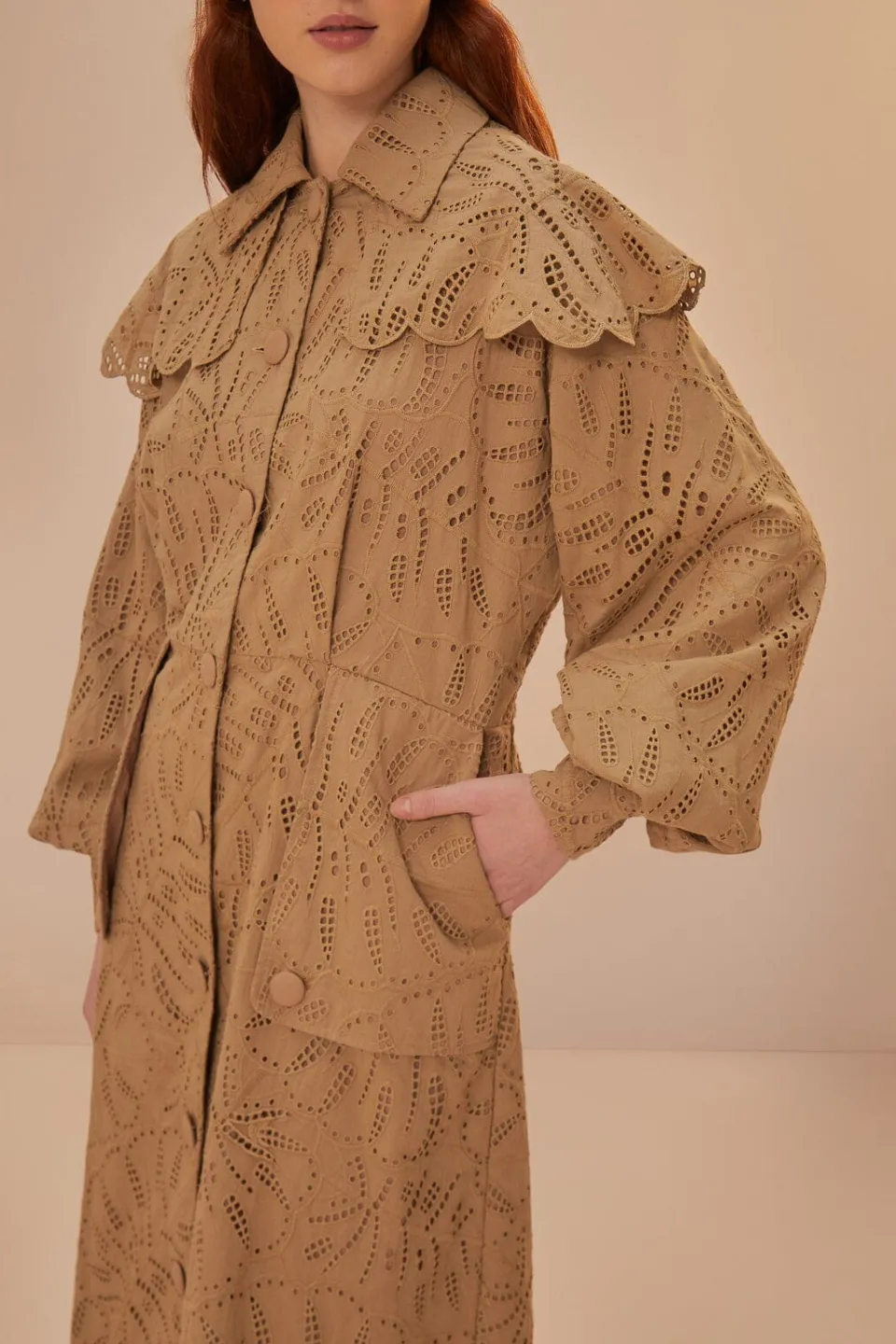 FARM Rio Manteaux<Trench-coat Laise marron